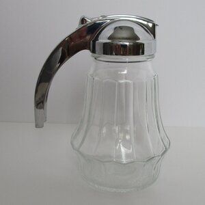 vintage glass syrup dispenser